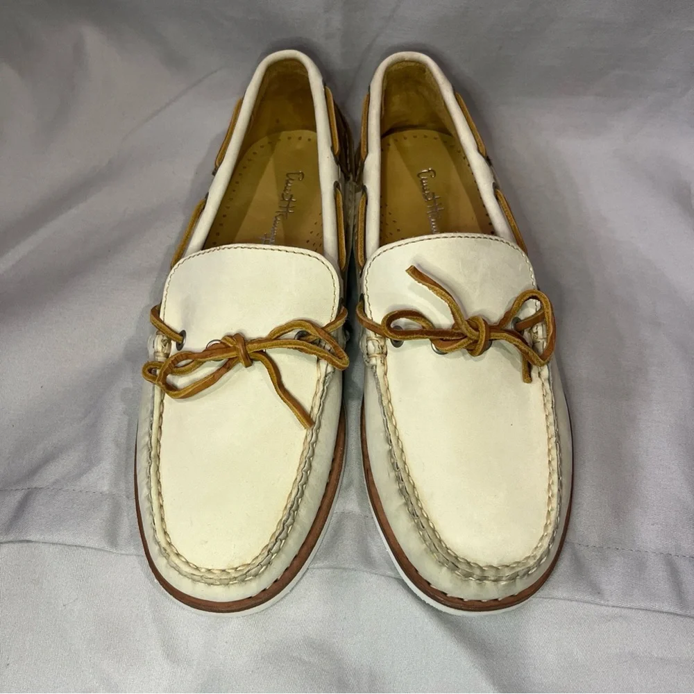 ERNEST HEMINGWAY Boat Dock Casual Shoe White Leather Suede Men Size 9